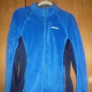 Patagonia R2 Fleece Jacket, Womens Large, Andes Blue,